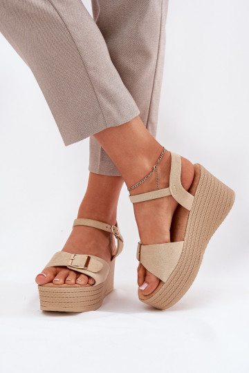 Scarpe con tacco da donna color chaki con fibbie, "Liniella" 2