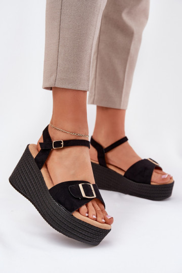 Scarpe con tacco da donna nere con fibbie, "Liniella" 2
