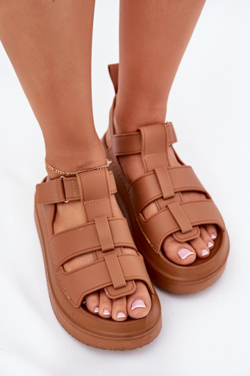 Scarpe con plateau da donna marroni, "Nitavelia"