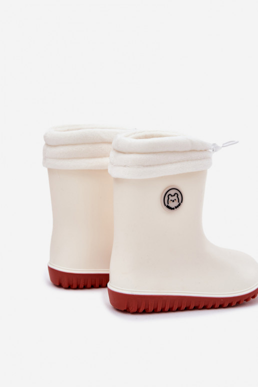 Stivali di gomma Infantile Z Riscaldamentoem colore avorio Odirisse