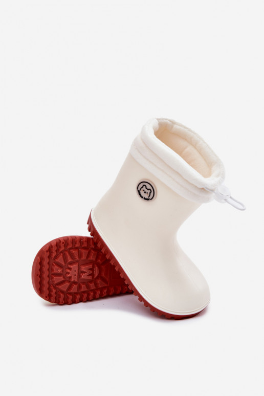 Stivali di gomma Infantile Z Riscaldamentoem colore avorio Odirisse