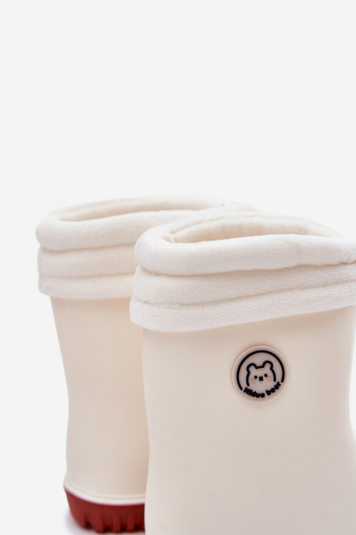 Stivali di gomma Infantile Z Riscaldamentoem colore avorio Odirisse