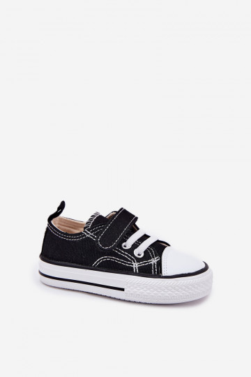 Scarpe da bambino nere per tempo libero con velcro, "Obidana"