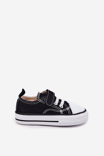 Scarpe da bambino nere per tempo libero con velcro, "Obidana" 2