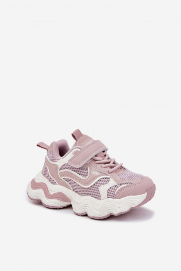 Scarpe sportive da bambino rosa su suola spessa, "Lianees"