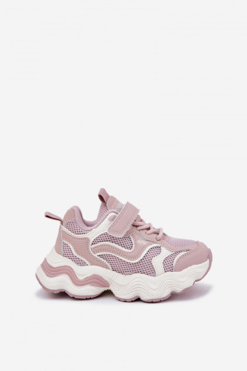Scarpe sportive da bambino rosa su suola spessa, "Lianees" 2