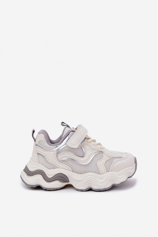 Scarpe modello sneakers Infantile Su una suola spessa Colore bianco Lianees