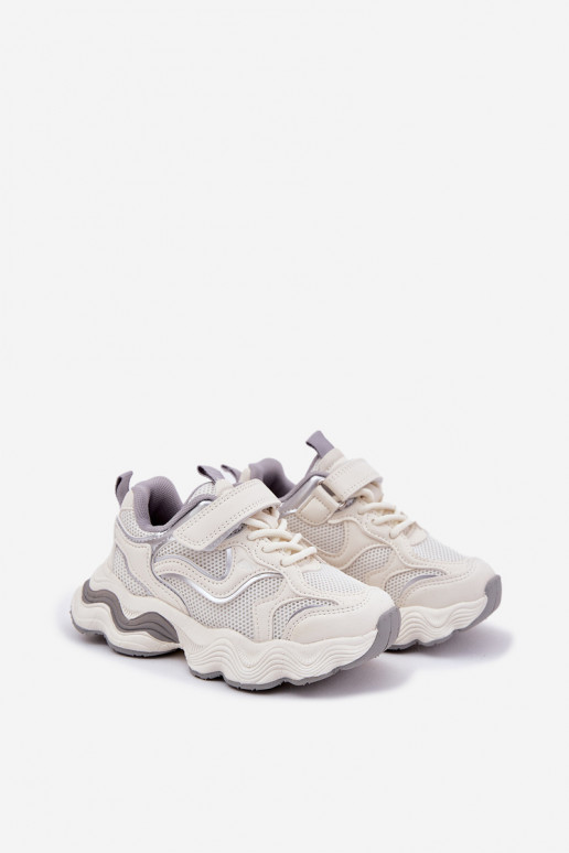 Scarpe modello sneakers Infantile Su una suola spessa Colore bianco Lianees