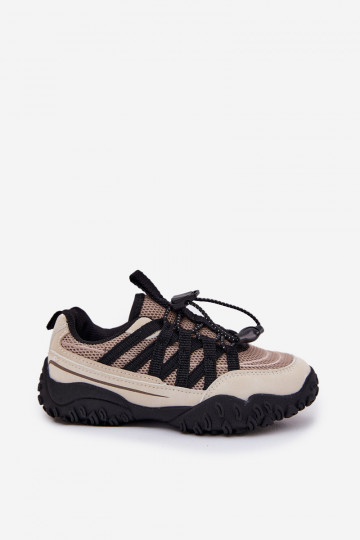 Scarpe sportive da bambino beige con zip, "Įjungtanelita" 2