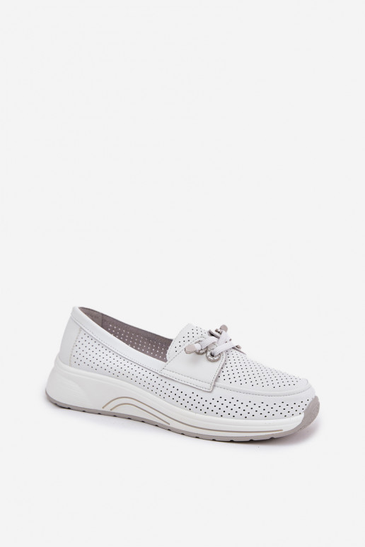 Pelle scarpe Realizzato in pelle naturale con una piattaforma Artiker 56C2101 Colore bianco Pelle scarpe Realizzato in pelle naturale con una piattaforma Artiker 56C2101 Colore bianco