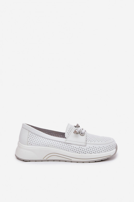 Pelle scarpe Realizzato in pelle naturale con una piattaforma Artiker 56C2101 Colore bianco Pelle scarpe Realizzato in pelle naturale con una piattaforma Artiker 56C2101 Colore bianco