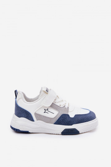 Scarpe sportive da bambino bianche e blu, Big Star RR374053 2