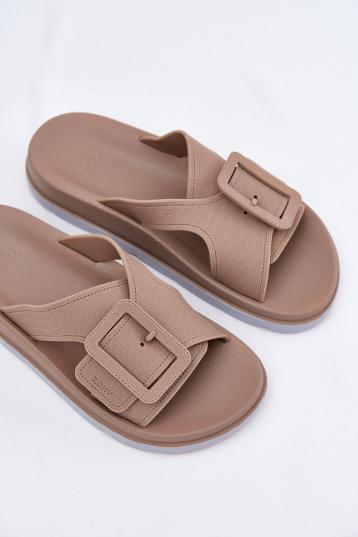 Fragrante Pantofole da donna decorare con fibbie ZAXY RR285076 beige Fragrante Pantofole da donna decorare con fibbie ZAXY RR285076 beige