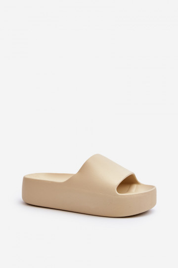 Femminile Pantofole Su una suola spessa beige Oreithano 2