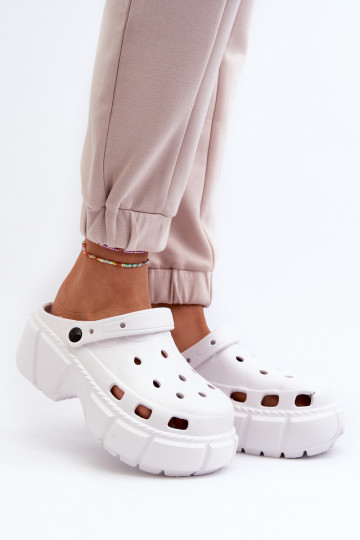 Pantofole da donna Pantofole leggere con suole massicce alla moda Colore bianco INitima 2