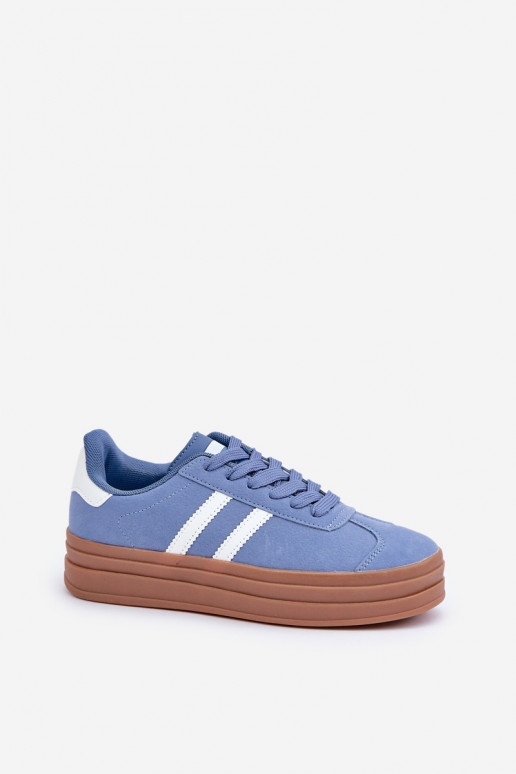 Scarpe modello sneakers Femminile con una piattaforma colore blu Egelia Scarpe modello sneakers Femminile con una piattaforma colore blu Egelia