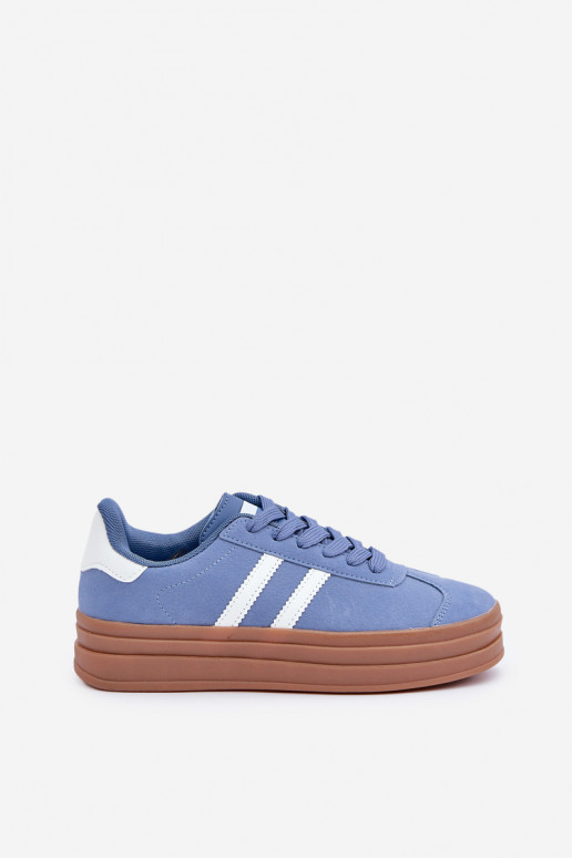 Scarpe modello sneakers Femminile con una piattaforma colore blu Egelia Scarpe modello sneakers Femminile con una piattaforma colore blu Egelia