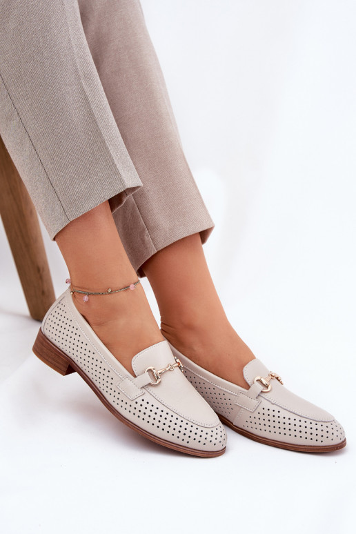 Moteriški smėlio spalvos odiniai...