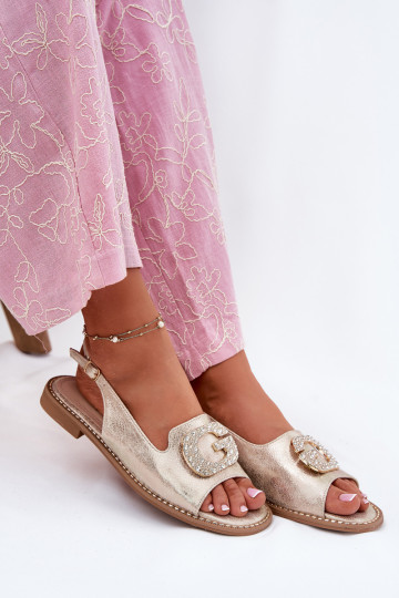 Sandali da donna Con decorazioni Detalem S.Barski KV51-081 colore dorato