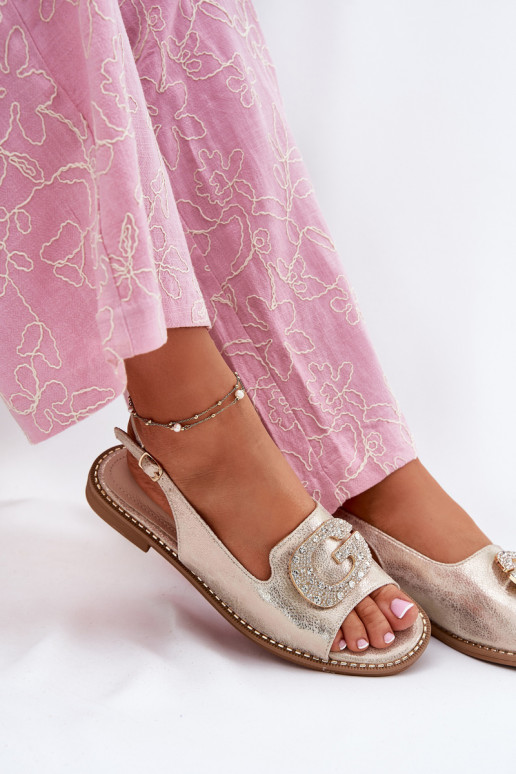 Sandali da donna Con decorazioni Detalem S.Barski KV51-081 colore dorato