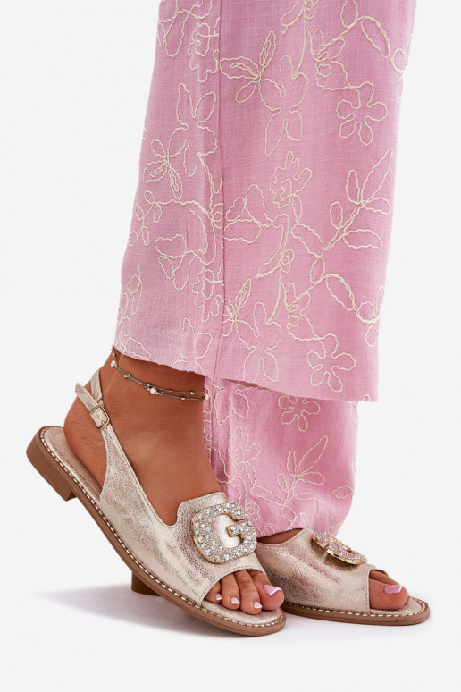 Sandali da donna Con decorazioni Detalem S.Barski KV51-081 colore dorato