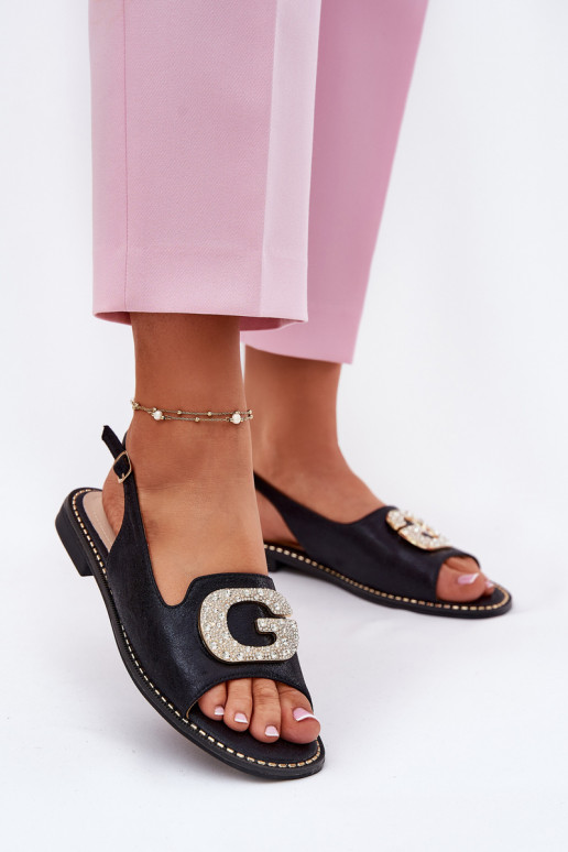 Sandali da donna Con decorazioni Detalem S.Barski KV51-081 colore nero