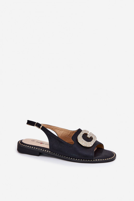 Sandali da donna Con decorazioni Detalem S.Barski KV51-081 colore nero