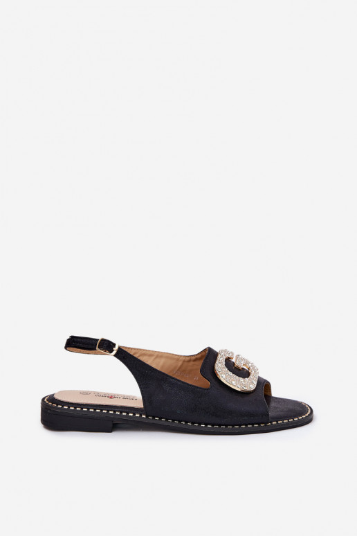 Sandali da donna Con decorazioni Detalem S.Barski KV51-081 colore nero