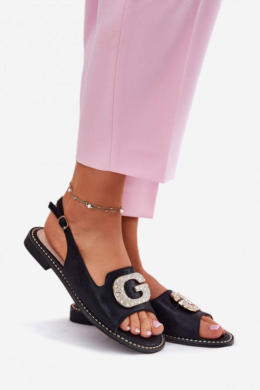 Sandali da donna Con decorazioni Detalem S.Barski KV51-081 colore nero