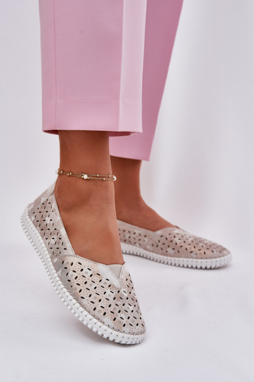 Pelle scamosciata traforata scarpe Femminile oro-colore grigio Chulieta Pelle scamosciata traforata scarpe Femminile oro-colore grigio Chulieta