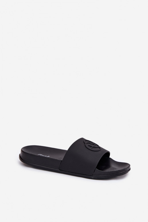 Pantofole da donna Con decorazioni Tłoczeniem colore nero Isarisa  Pantofole da donna Con decorazioni Tłoczeniem colore nero Isarisa