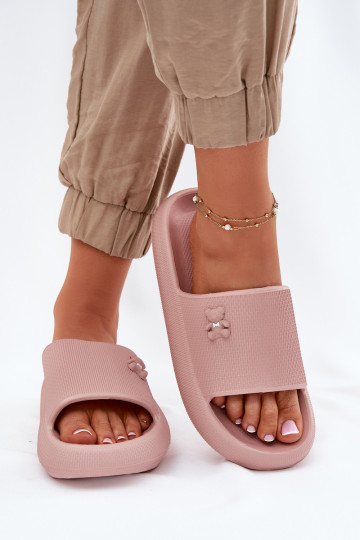 Pantofole leggere Pantofole da donna con una piattaforma Con Orso Vinceza 75210 colore rosa 2
