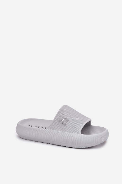 Pantofole leggere Pantofole da donna con una piattaforma Con Orso Vinceza 75210 colore grigio