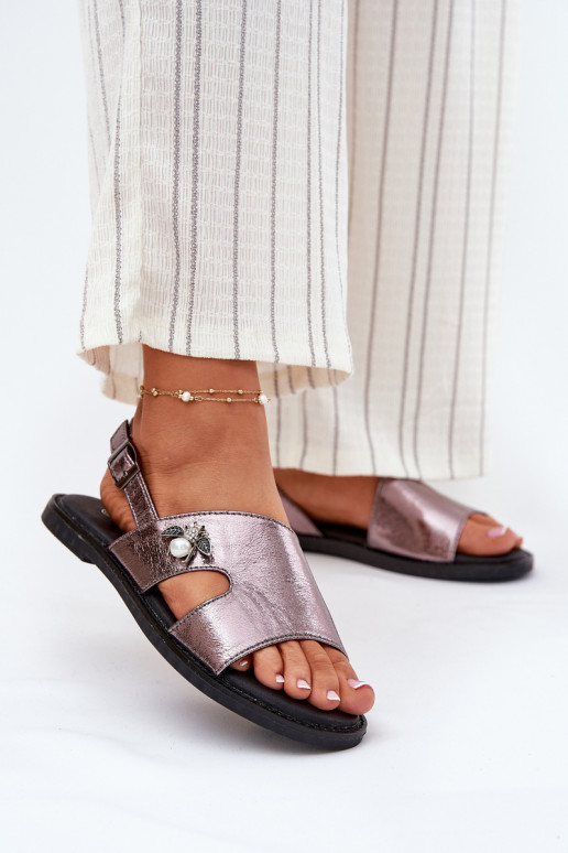 Sandali bassi da donna Con decorazioni Detalem Vinceza 17378 color argento Sandali bassi da donna Con decorazioni Detalem Vinceza 17378 color argento