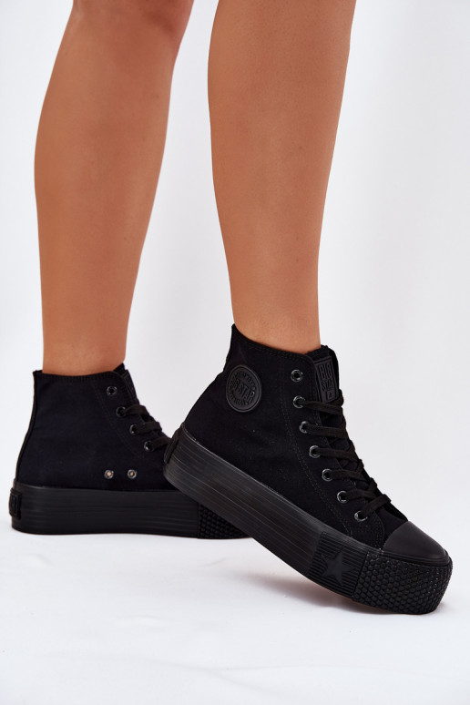 Scarpe per il tempo libero con una piattaforma Big Star RR274742 colore nero Scarpe per il tempo libero con una piattaforma Big Star RR274742 colore nero