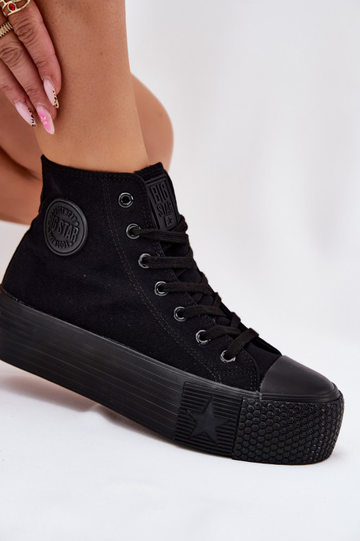 Scarpe per il tempo libero con una piattaforma Big Star RR274742 colore nero Scarpe per il tempo libero con una piattaforma Big Star RR274742 colore nero
