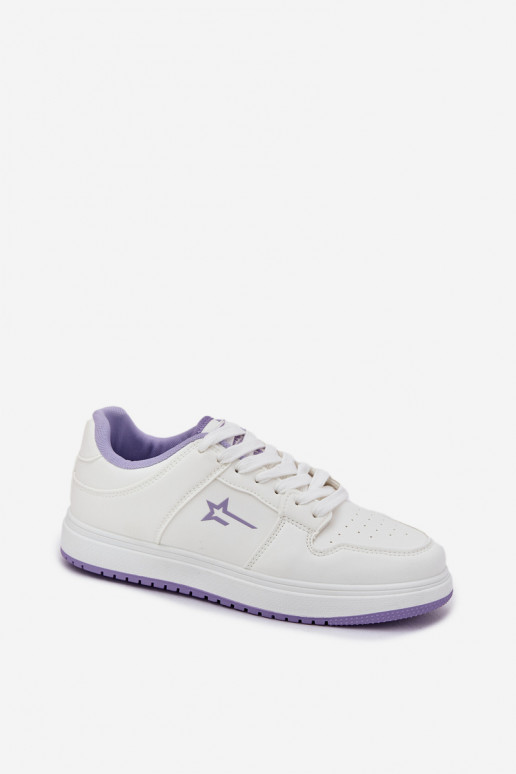Scarpe modello sneakers Femminile Big Star RR274A245 HI-POLY SYSTEM Bianco-Colore viola Scarpe modello sneakers Femminile Big Star RR274A245 HI-POLY SYSTEM Bianco-Colore viola