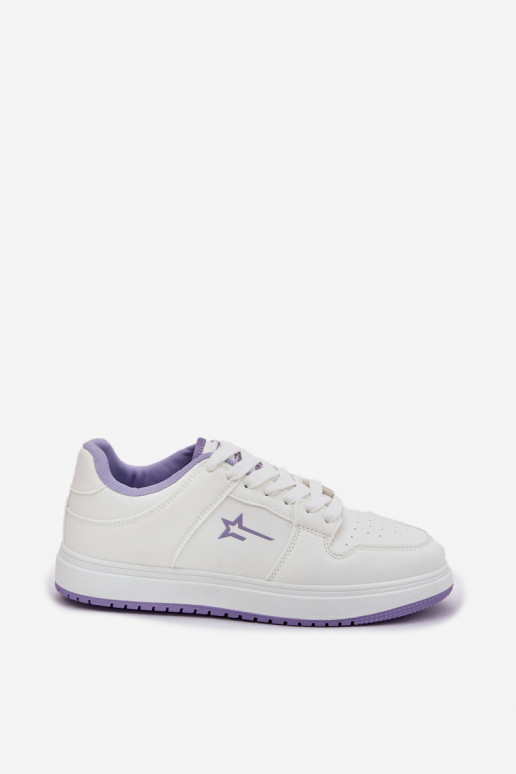 Scarpe modello sneakers Femminile Big Star RR274A245 HI-POLY SYSTEM Bianco-Colore viola Scarpe modello sneakers Femminile Big Star RR274A245 HI-POLY SYSTEM Bianco-Colore viola