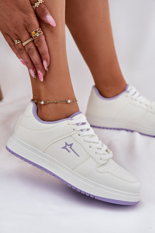 Scarpe modello sneakers Femminile Big Star RR274A245 HI-POLY SYSTEM Bianco-Colore viola Scarpe modello sneakers Femminile Big Star RR274A245 HI-POLY SYSTEM Bianco-Colore viola