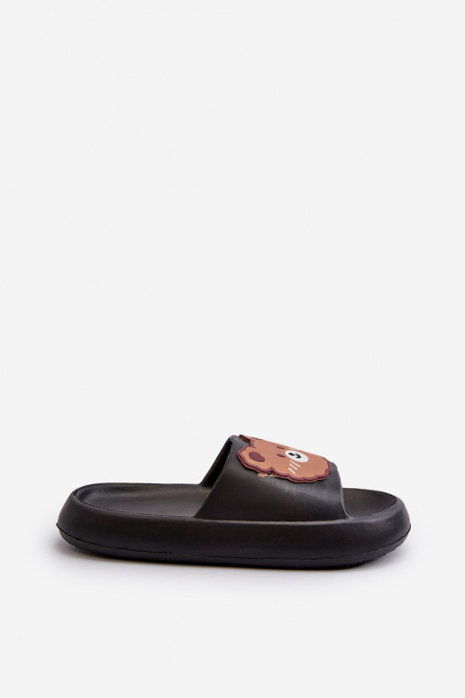 Infantile Pantofole leggere Con Orso colore nero Lindeheta Infantile Pantofole leggere Con Orso colore nero Lindeheta