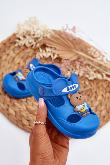 Pantofole Infantile Pantofole leggere con ornamenti colore blu Opleja 2
