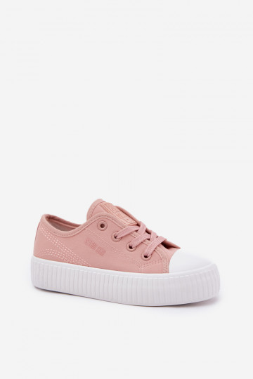 Scarpe da ginnastica per bambini rosa con lacci, Big Star RR374011 2