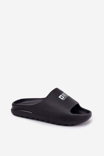 Pantofole leggere da uomo nere con logo, Big Star RR174A012