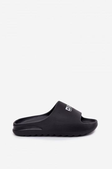 Pantofole leggere da uomo nere con logo, Big Star RR174A012 2