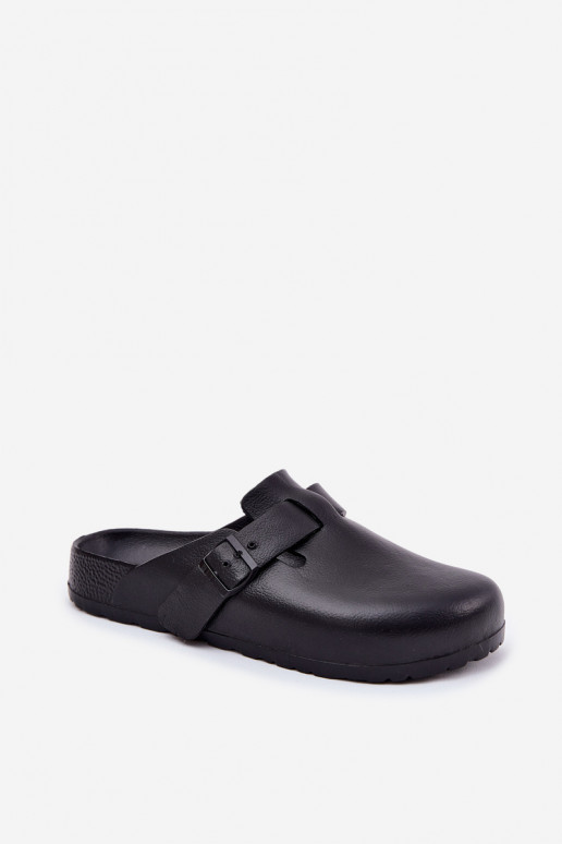 Pantofole leggere Pantofole Zoccoli Deveschio con fibbie Big Star RR174A022 colore nero