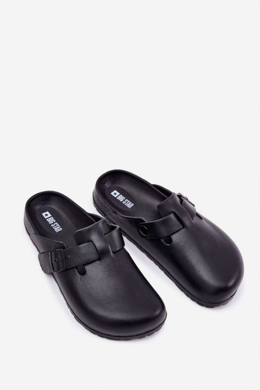 Pantofole leggere Pantofole Zoccoli Deveschio con fibbie Big Star RR174A022 colore nero