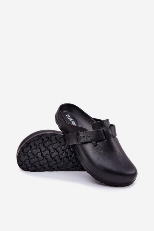 Pantofole leggere Pantofole Zoccoli Deveschio con fibbie Big Star RR174A022 colore nero