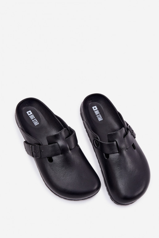 Pantofole leggere Pantofole Zoccoli Deveschio con fibbie Big Star RR174A022 colore nero