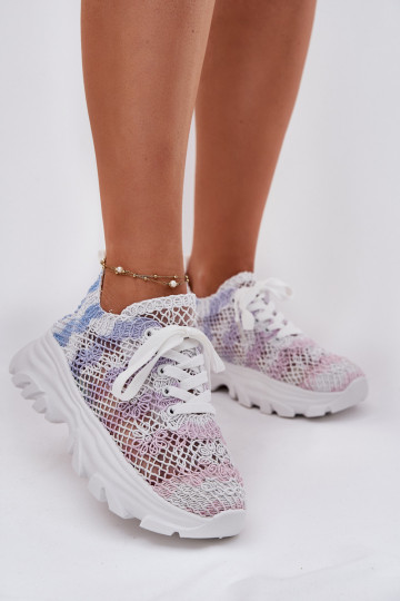 Scarpe sportive da donna di vari colori con gambale in pizzo, „Jelhiris"