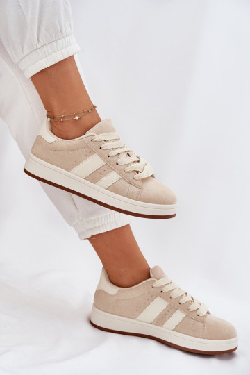 Scarpe modello sneakers Femminile Z in ecopelle scamosciatau beige Arlenina